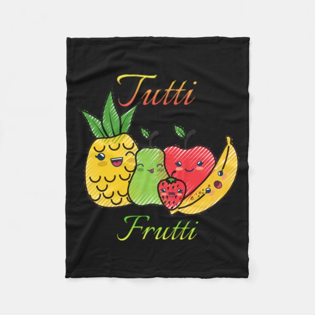 Tutti Frutti Fruit Spring Summer Seaside Beach Fleece Blanket (Front)