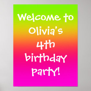 Tutti Frutti Gradient Personalised Poster