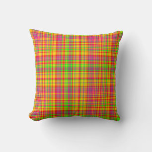Tutti Frutti PLAID 09-Square Throw Pillow