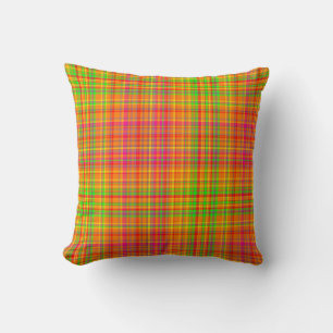 Tutti Frutti PLAID 18-Square Throw Pillow