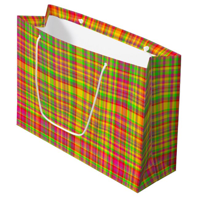 Tutti Frutti PLAID 4-GIFT BAG L (Front Angled)