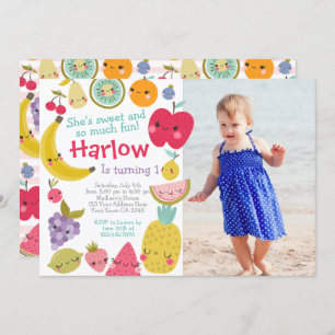 Tuttifrutti Birthday Invitation