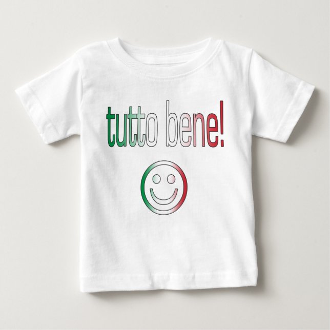 Tutto Bene! Italy Flag Colours Baby T-Shirt (Front)