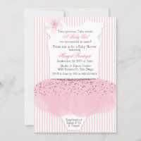 Tutu Ballerina Baby Shower Invitation