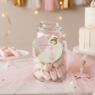 Tutu Ballerina Ballet Dancer Girl Pink Birthday Favour Tags