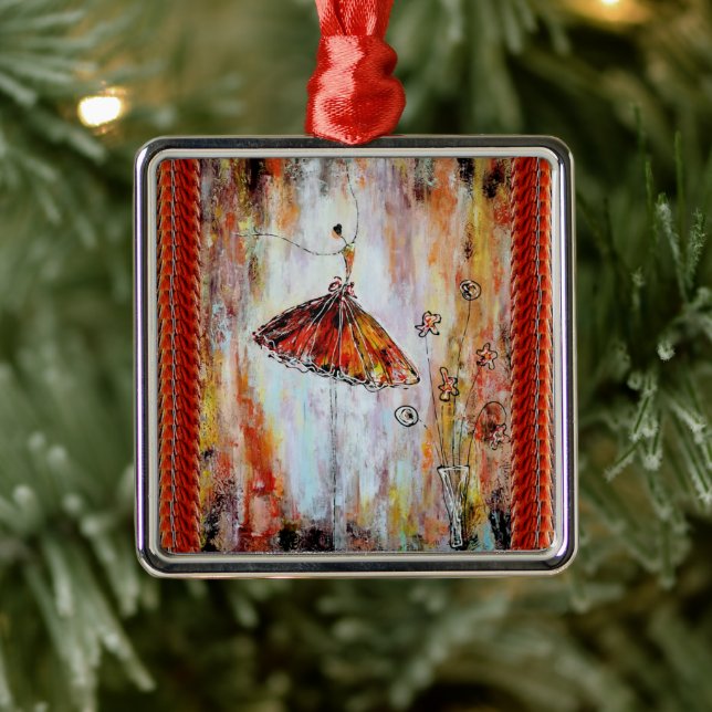Tutu Ballerina  Metal Ornament (Tree)