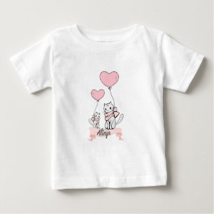Tutu Chats cœur Baby T-Shirt