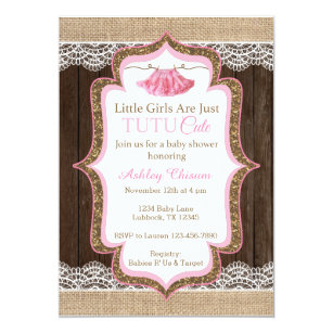 Tutu Cute Baby Shower Invitation