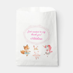 Tutu Cute Ballerina Ballet Animals Birthday Party Favour Bag