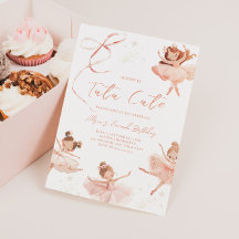 Tutu Cute Ballerina Birthday Invitation
