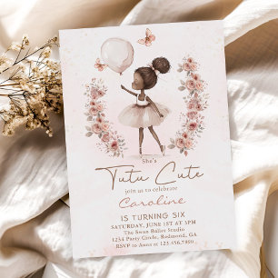  Tutu Cute Ballet Ballerina Ballet Birthday Invitation