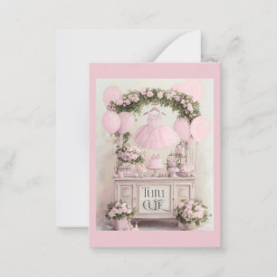 Tutu Cute Ballet Pink Ballerina Theme for Girls Card