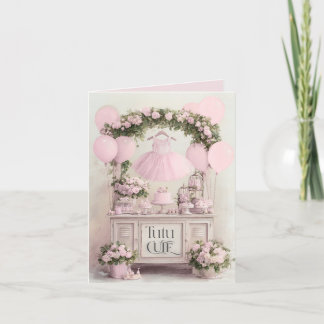 Tutu Cute Ballet Pink Ballerina Theme for Girls Invitation