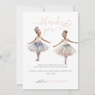 Tutu Cute Elegant Ballerina Birthday Thank You