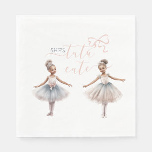 Tutu Cute Elegant Ballerina Watercolor Birthday  Napkin