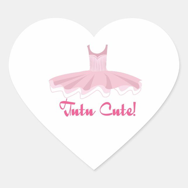 Tutu Cute Heart Sticker (Front)