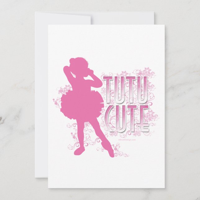 Tutu Cute party or recital invitation (Front)