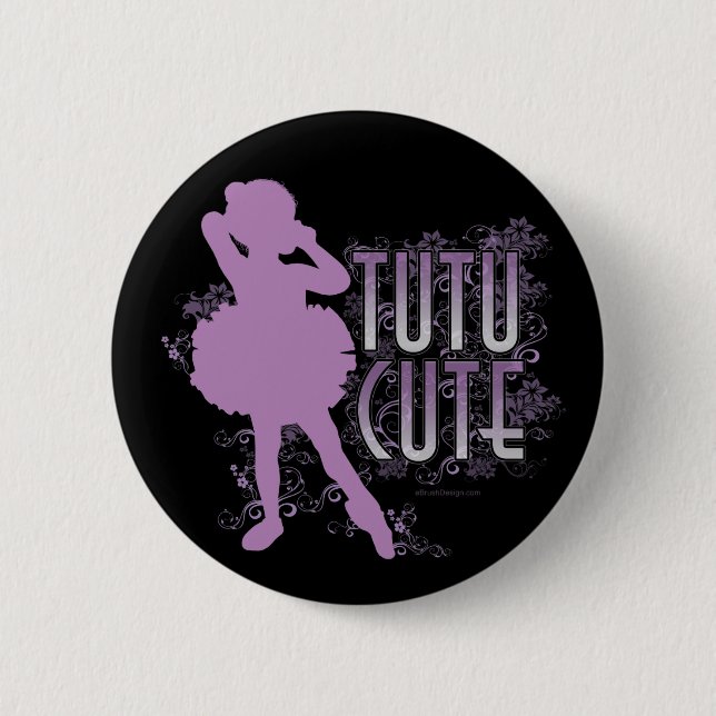 Tutu Cute (Violet) 6 Cm Round Badge (Front)