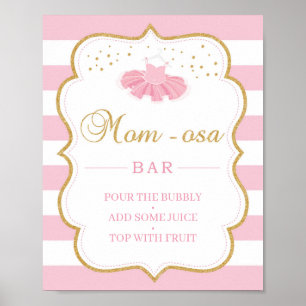 Tutu dress baby shower mom-osa bar sign