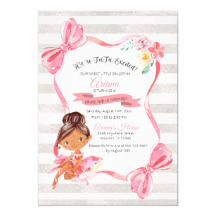 Tutu Excited Ballerina Birthday Invitation