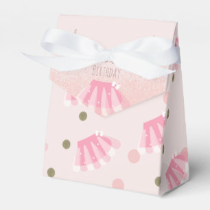Tutu Girl's Birthday Turning Two Glitter  Pink Favour Box
