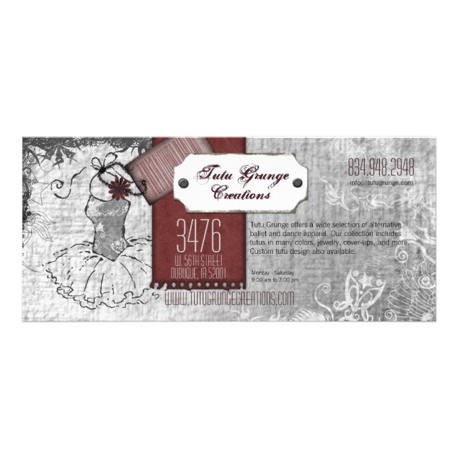 Tutu Grunge Landscape Rack Cards (Front)