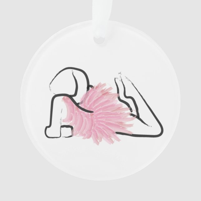 Tutu Love Viviana Acrylic Ballerina Ornament (Front)