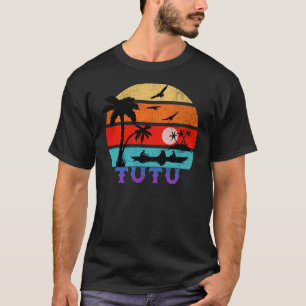 Tutu Retro Sunset Ocean Grandfather T-Shirt