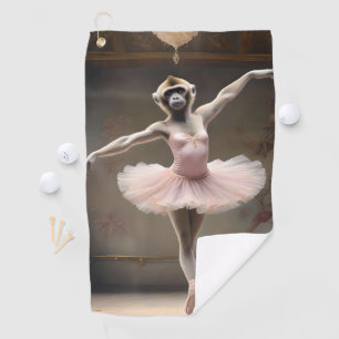 "Tutu-rrific! The Gibbon's Graceful Pirouette" Golf Towel