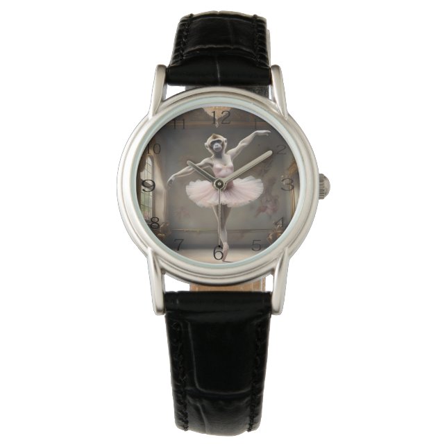 "Tutu-rrific! The Gibbon's Graceful Pirouette" Watch (Front)