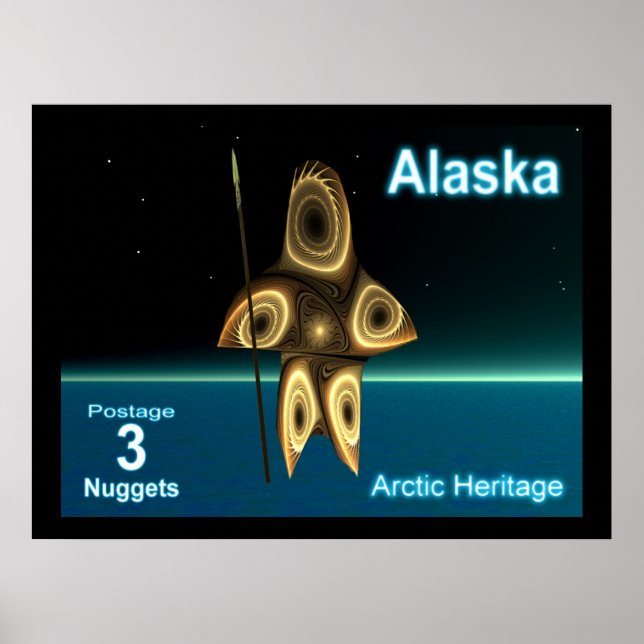 Tuvaaq - Fractal Inuit Hunter Poster (Front)