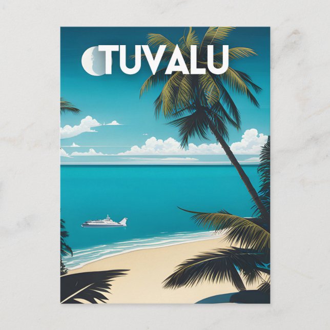 Tuvalu Beach Travel Postcard (Front)