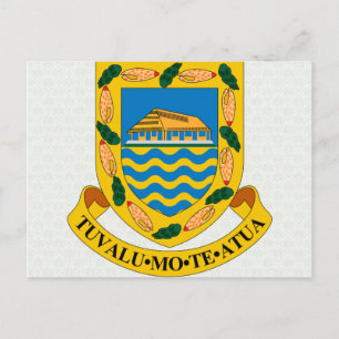 Tuvalu Coat of Arms detail Postcard