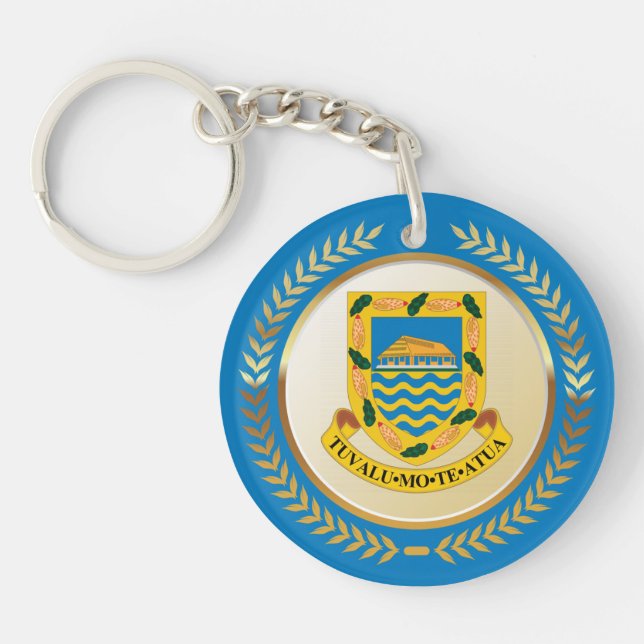 Tuvalu Coat of Arms Key Ring (Front)