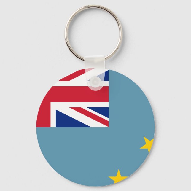 Tuvalu Flag Key Ring (Front)