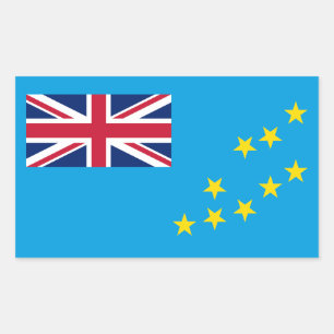 Tuvalu Flag Rectangular Sticker