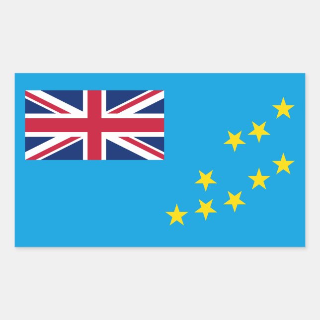 Tuvalu Flag Rectangular Sticker (Front)