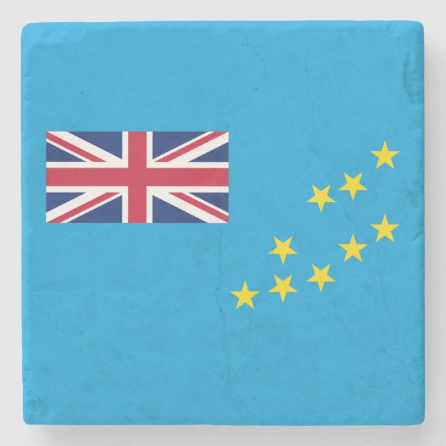 Tuvalu Flag Stone Coaster (Front)