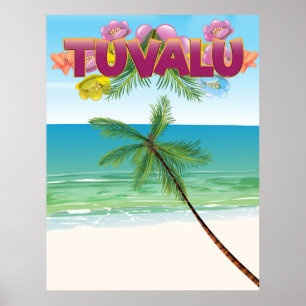 Tuvalu Island travel poster