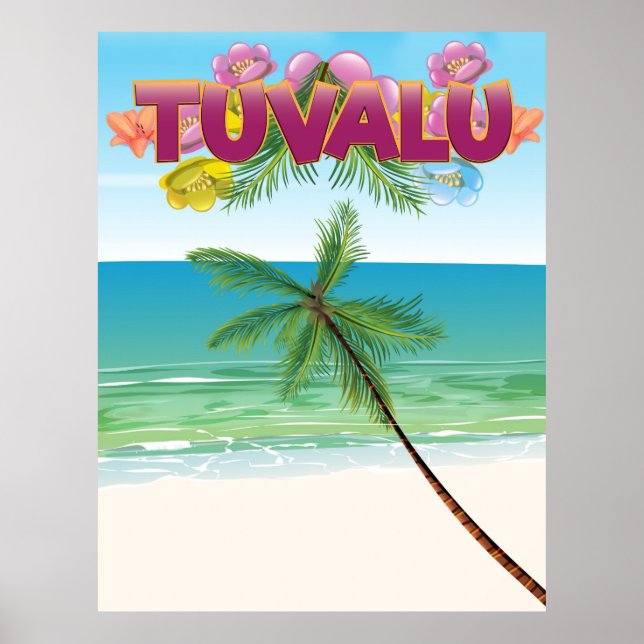 Tuvalu Island travel poster (Front)