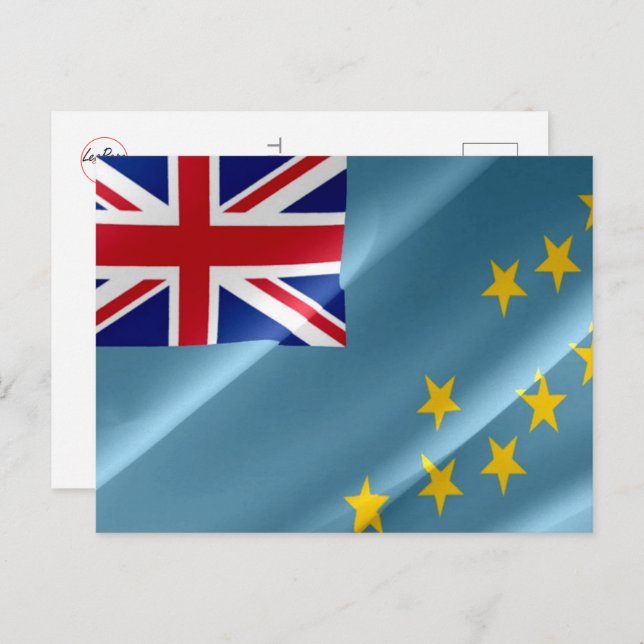 Tuvalu - Waving Flag - Postcard (Front/Back)