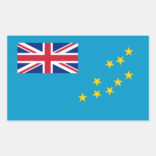 Tuvaluan Flag, Flag of Tuvalu Rectangular Sticker (Front)
