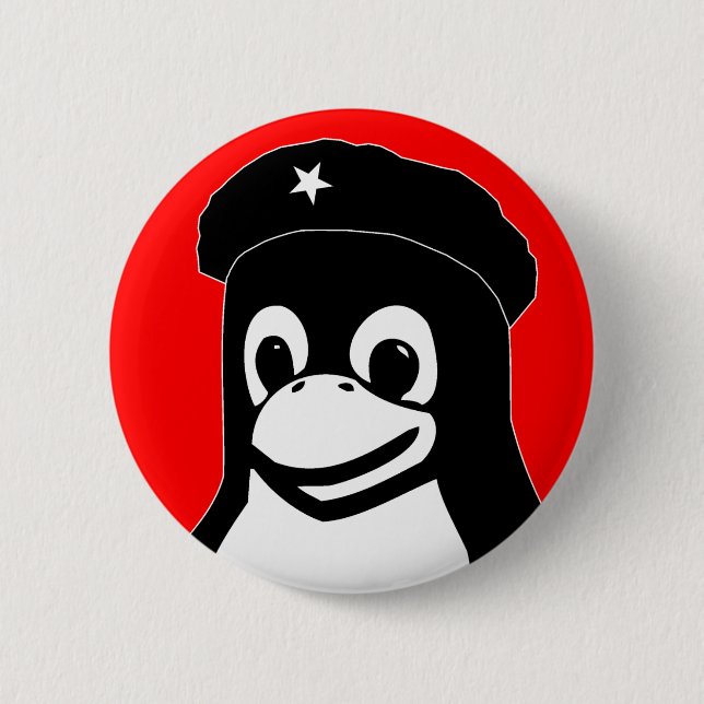 Tux Guevara 6 Cm Round Badge (Front)