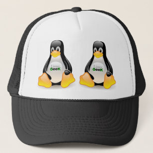 Tux Linux Geek Trucker Hat