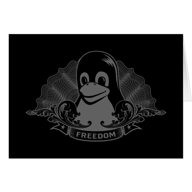 Tux Penguin - (Linux, Open Source, Copyleft, FSF) (Front Horizontal)