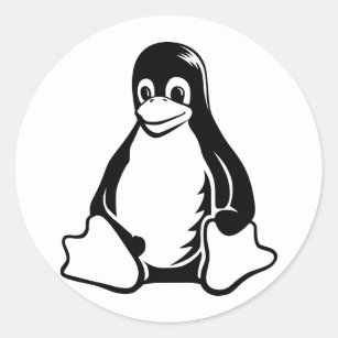 Tux Penguin - (Linux, Open Source, Copyleft, FSF) Classic Round Sticker