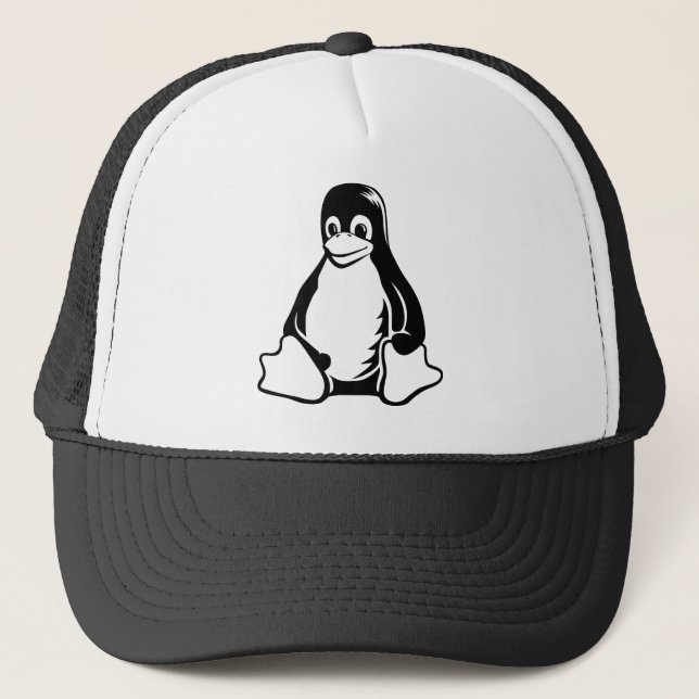 Tux Penguin - (Linux, Open Source, Copyleft, FSF) Trucker Hat (Front)
