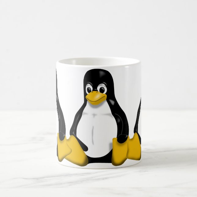 Tux Repeating Pattern Coffee Mug (Center)