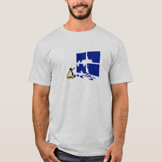 Tux the Linux Penguin Gets Mediaeval T-Shirt