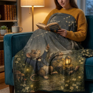 Tux & Twitch Under the Stars Fleece Blanket
